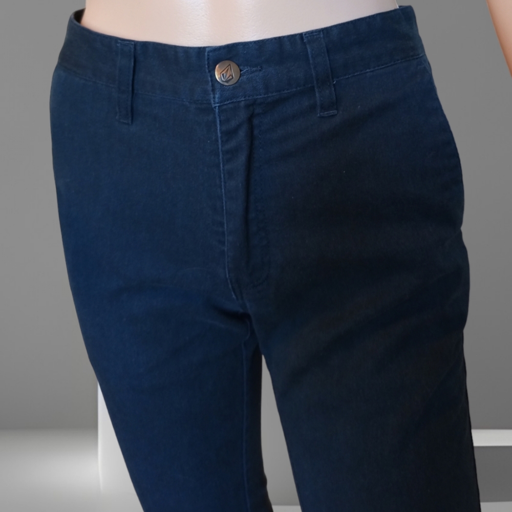 Volcom Frochickie Women's Highrise Pants Dark Blue-Green - Picture 9 of 16